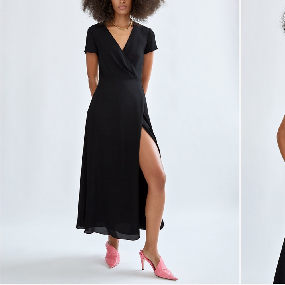 Aritzia Babaton Slit Wrap Dress